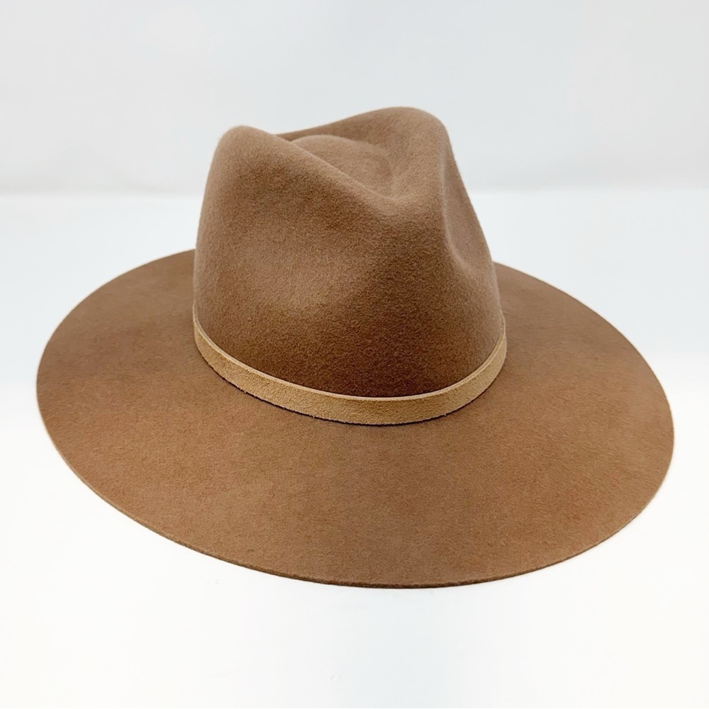 Lack of Color The Grove Fedora Hat Brown Wool w/ Suede Leather Band Sz Small